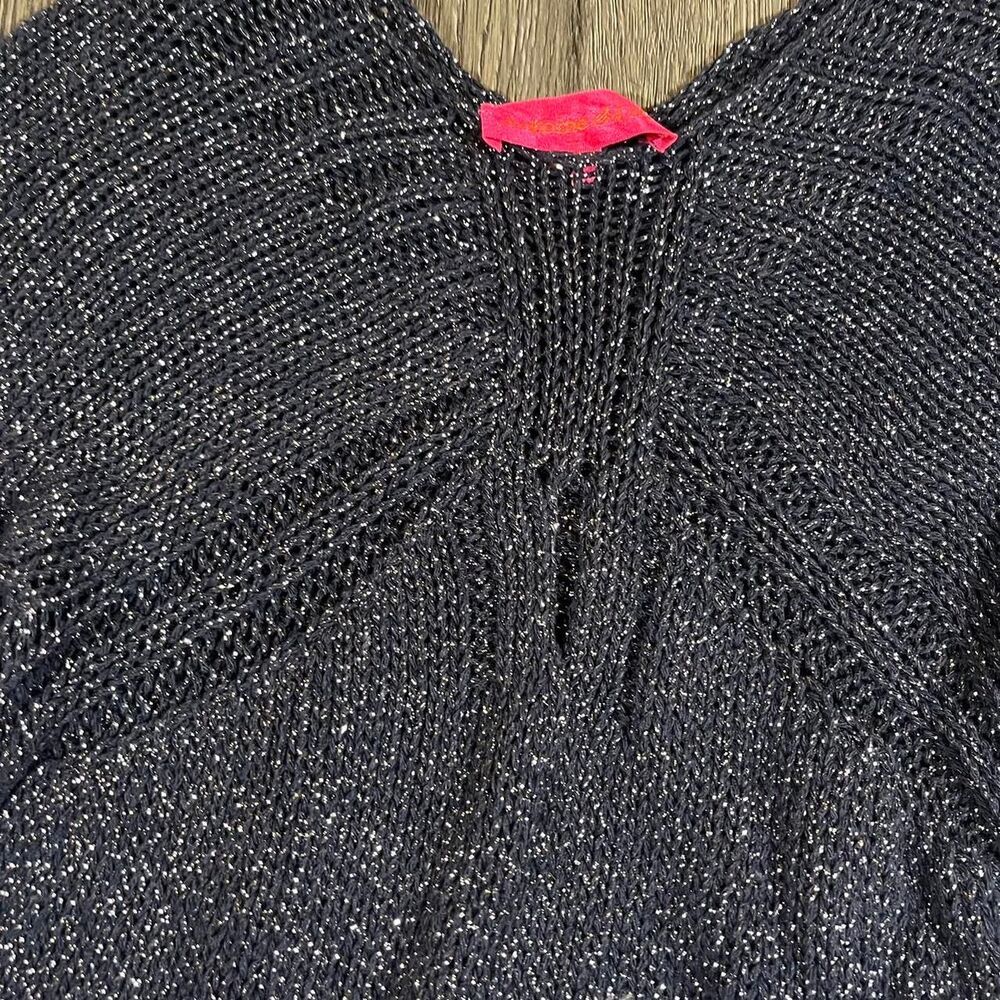 French Shimmering‎ silver mermaid dress with long sleeves Knit Material Size XS - Picture 2 of 6